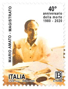 Un francobollo in memoria del magistrato Mario Amato