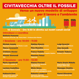 Civitavecchia oltre il fossile: confronto con la Cgil