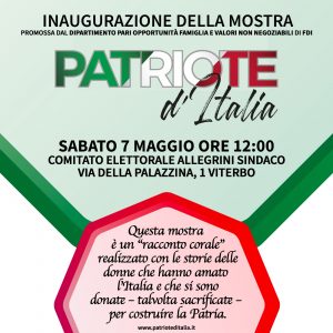 Taglio del nastro per la mostra “Patriote d’Italia” promossa da FdI