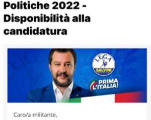 Elezioni 2022, Salvini a militanti Lega: “Inviate curriculum per candidatura”