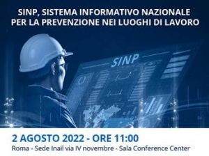 Sinp, una banca dati per pianificare e valutare efficacia attività di prevenzione infortuni