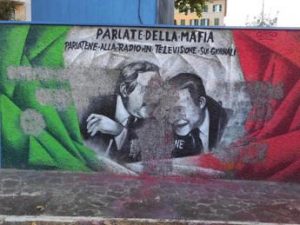 Roma, vandalizzato murale di Falcone e Borsellino