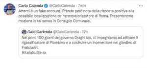 “Inceneritore nel giardino di Fratoianni”, l’idea del fake di Calenda