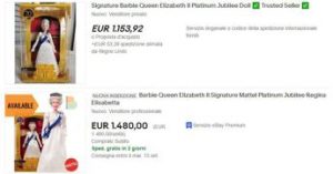 Elisabetta, prezzi alle stelle per la Barbie Regina su eBay