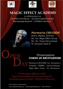 A Villanova un open day per corsi di teatro, cinema e regia