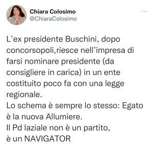 Lazio – Egato, Colosimo (FdI) “‘Più che un partito, il PD è un Navigator”