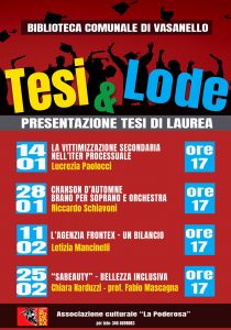 “Tesi e Lode”: a Vasanello quattro incontri con giovani laureati su tematiche di attualità