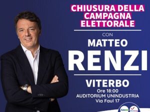 Viterbo, chiusura di campagna elettorale con Matteo Renzi per il Terzo Polo
