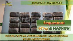 Sequestrati 47 chili di hashish a Palermo, arrestato un corriere