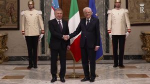 Mattarella incontra il presidente dell’Uzbekistan