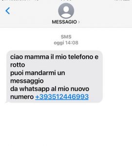 “Ciao mamma ho rotto il telefono” truffa via sms per i genitori italiani