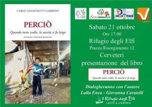 Libri: Carlo Sansonetti presenta a Cerveteri il suo “Perciò”, quando la letteratura scaturisce dall’impegno sociale