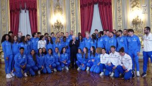 Azzurri atletica e pentathlon da Mattarella