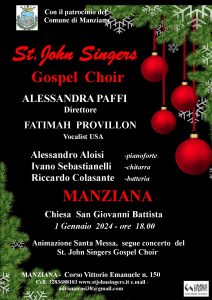 Il coro gospel Saint John’s Singers apre il nuovo anno a Manziana