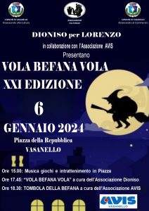 “Vola Befana Vola”, a Vasanello la discesa della vecchietta tra lancio di dolci e musica tradizionale