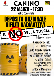 Canino – No alle scorie nucleari nella Tuscia, incontro con i cittadini