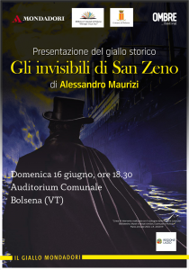 A Bolsena Maurizi presenta Gli invisibili di San Zeno, edito Mondadori