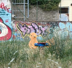 Viterbo – Degrado, Parco dell’Aeronautica sommerso dall’erba: scomparsi anche i giochi dei bambini (VIDEO)