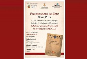 Libri, questa sera a Bolsena Antonio Puri presenta il suo saggio storico “Gens Pura”
