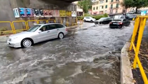 Bomba d’acqua e grandine: Viterbo allagata e traffico in tilt