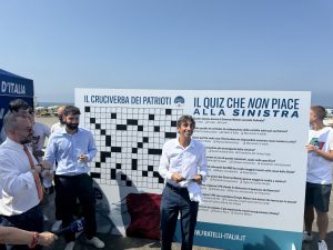 Fratelli d’Italia: tour sulle spiagge con le riforme del governo e i cruciverba patrioti