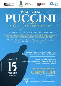 Ferragosto, l’omaggio di Cerveteri a Puccini nel centenario della morte