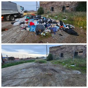 Civitavecchia – Discarica a cielo aperto in via Vigna Turci, rimossi i rifiuti