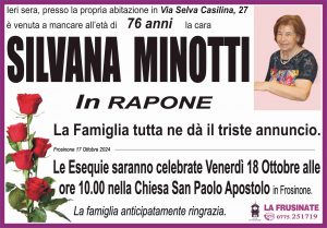 Frosinone – Domani i funerali di Silvana Minotti, la 77enne uccisa da montone nel giardino di casa