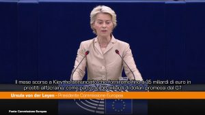 Von der Leyen “Al fianco dell’Ucraina per tutto il tempo necessario”