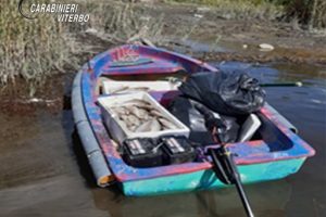 Caprarola – Pescatori abusivi al lago di Vico messi in fuga dai residenti, sequestrati 100 pesci e una barca (FOTO)