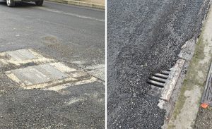 Viterbo – Via della Palazzina, dopo i lavori è ancora più un colabrodo: “Ma c’è qualcuno che controlla?” (FOTO)