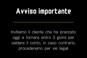 Viterbo – Esce dal sushi senza pagare: “Torna o avvieremo pratiche legali”