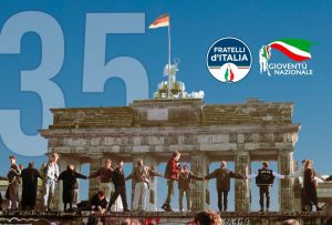 Viterbo – Corteo di Fratelli d’Italia a ricordo del crollo del muro di Berlino