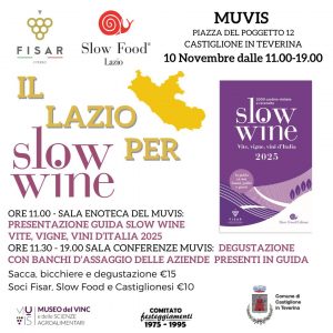 Castiglione in Teverina – Il Muvis ospita “Il Lazio per Slow wine”