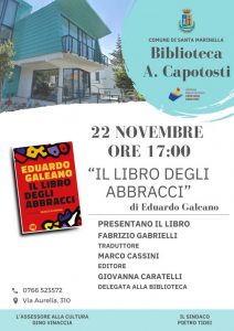 Letteratura, domani a Santa Marinella la presentazione de “Il libro degli abbracci” di Eduardo Galeano