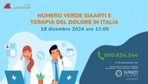 ‘Numero verde Siaarti e terapia del dolore in Italia’, online il talk