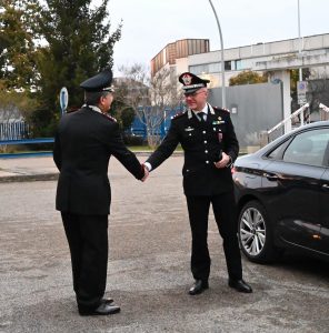 Il generale Ugo Cantoni, nuovo Comandante della Legione Carabinieri Lazio, in visita al Comando Provinciale di Viterbo