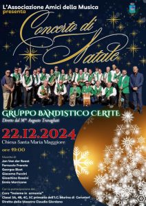 Musica, a Cerveteri il Gruppo bandistico cerite suona i grandi classici del Natale