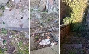 Viterbo – Degrado nella via del centro storico: “Dimenticata dal Comune, continui tentativi di furti e rifugio per balordi”