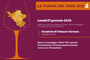 Caprarola – In arrivo la guida “La Tuscia del Vino 2025”, lunedì presentazione e grande degustazione