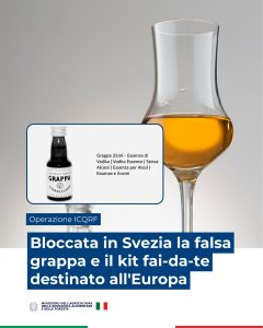 Bloccato in Svezia Kit “fai da te” di (falsa) Grappa in arrivo, Lollobrigida: “Sempre a tutela del made in Italy”