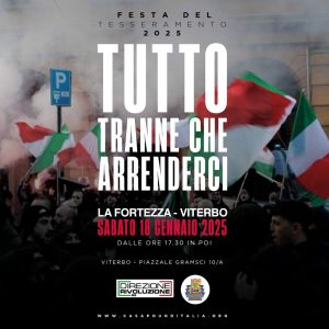 Il ritorno di Casapound per “risollevare le sorti dell’Europa”: via a Viterbo ed in tutta Italia la campagna di tesseramento