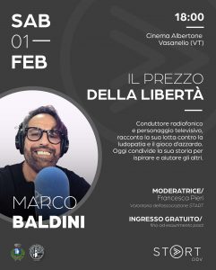 “Il Prezzo della Libertà”: Marco Baldini a Vasanello per parlare (anche) di ludopatia