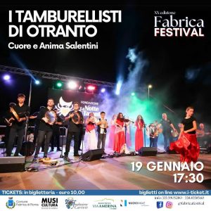 Fabrica di Roma – Al Fabrica Festival arrivano i Tamburellisti di Otranto