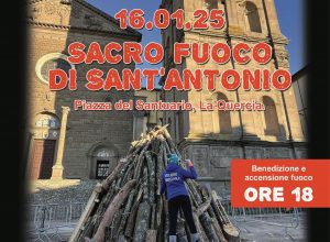 La Quercia, tutto pronto per il Sacro Fuoco di Sant’Antonio: appuntamento il 16 gennaio